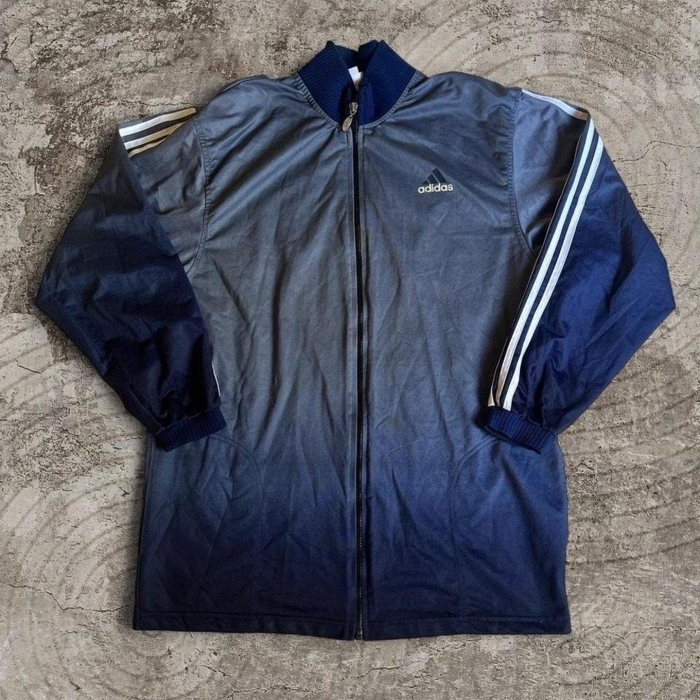 Vintage 90s Adidas Windbreaker Track Jacket Men's Medium Blue Sports outdoor